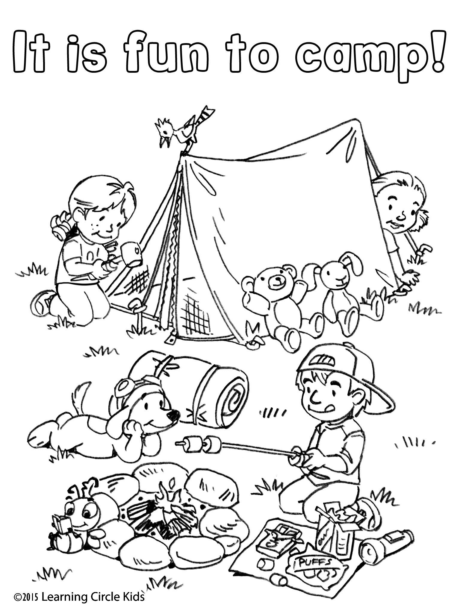 Free Printable Camping Coloring Pages