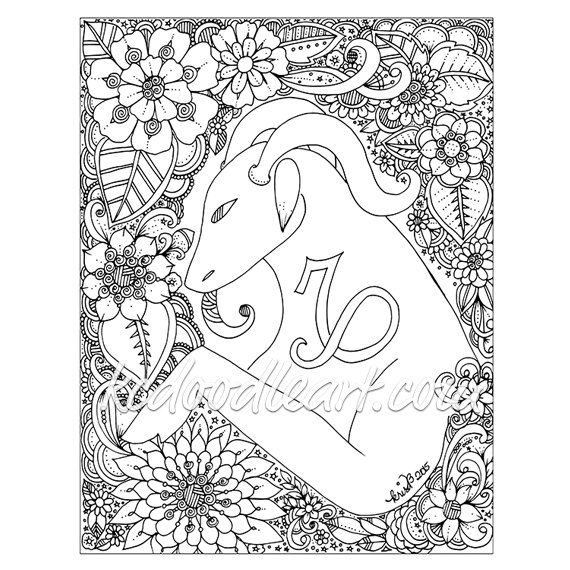 Capricorn Coloring Pages at GetDrawings | Free download