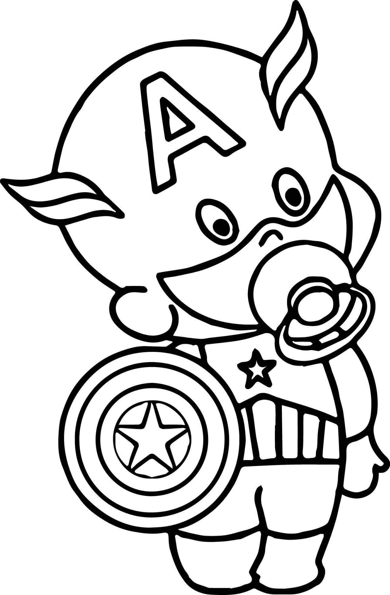 Captain America Cartoon Coloring Pages at GetDrawings Free download