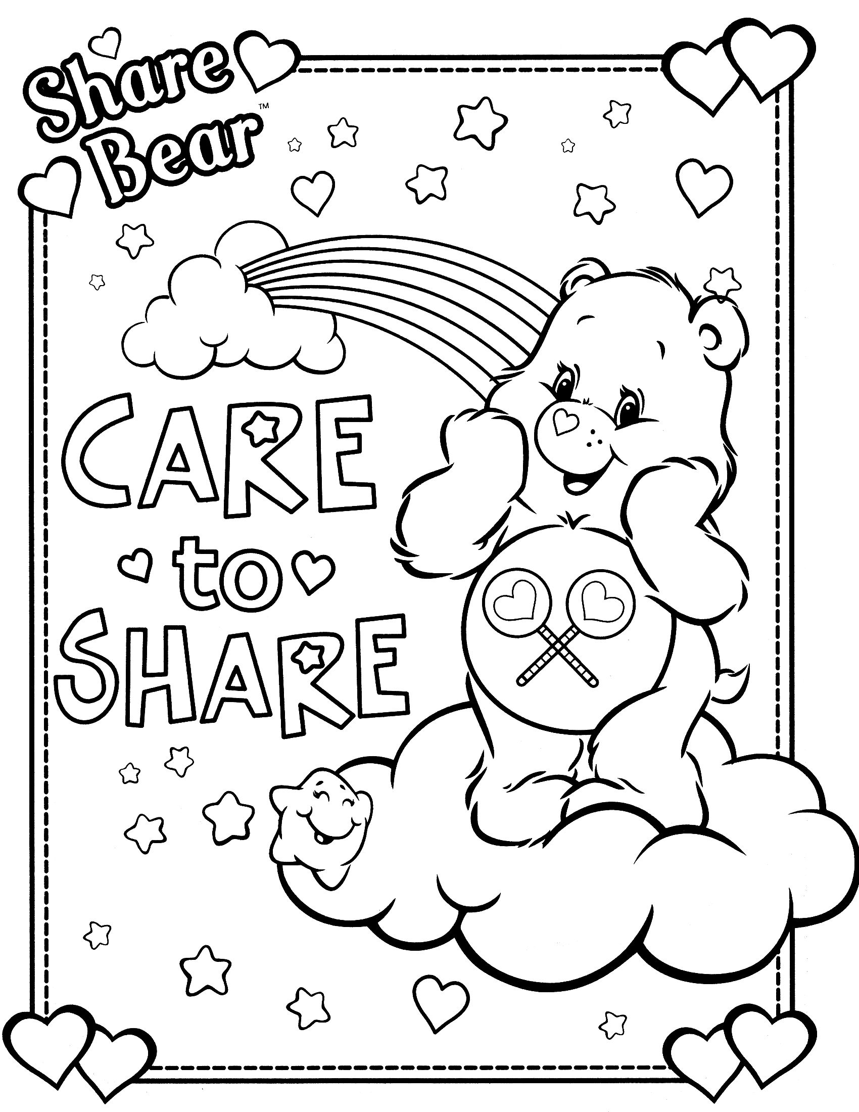 Care Bear Coloring Pages at GetDrawings | Free download