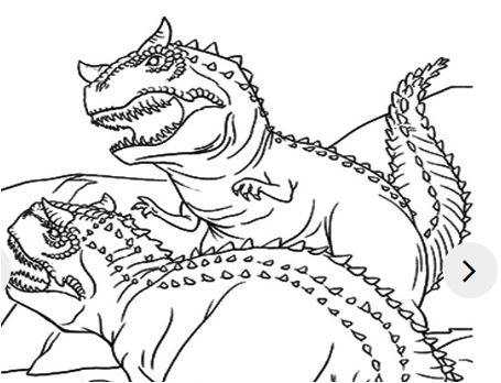 Jurassic World Coloring Pages Carnotaurus - canvas-link