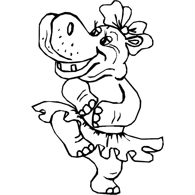 Cartoon Hippo Coloring Pages at GetDrawings | Free download