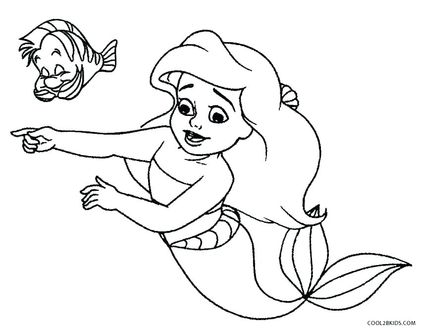 Cartoon Mermaid Coloring Pages at GetDrawings | Free download