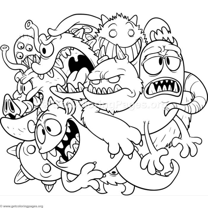 Cartoon Monster Coloring Pages At Getdrawings Free Download