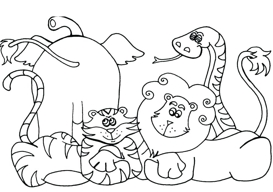 Cartoon Zoo Animals Coloring Pages at GetDrawings | Free download