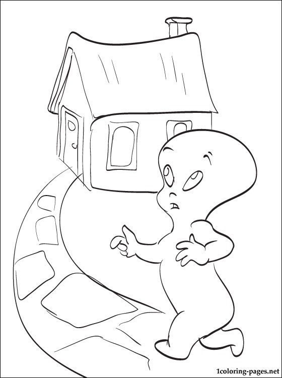 Casper The Friendly Ghost Coloring Pages at GetDrawings | Free download