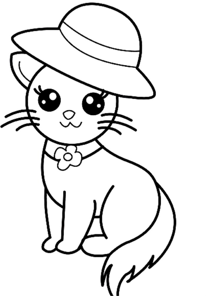 Cat Cartoon Coloring Pages at GetDrawings | Free download