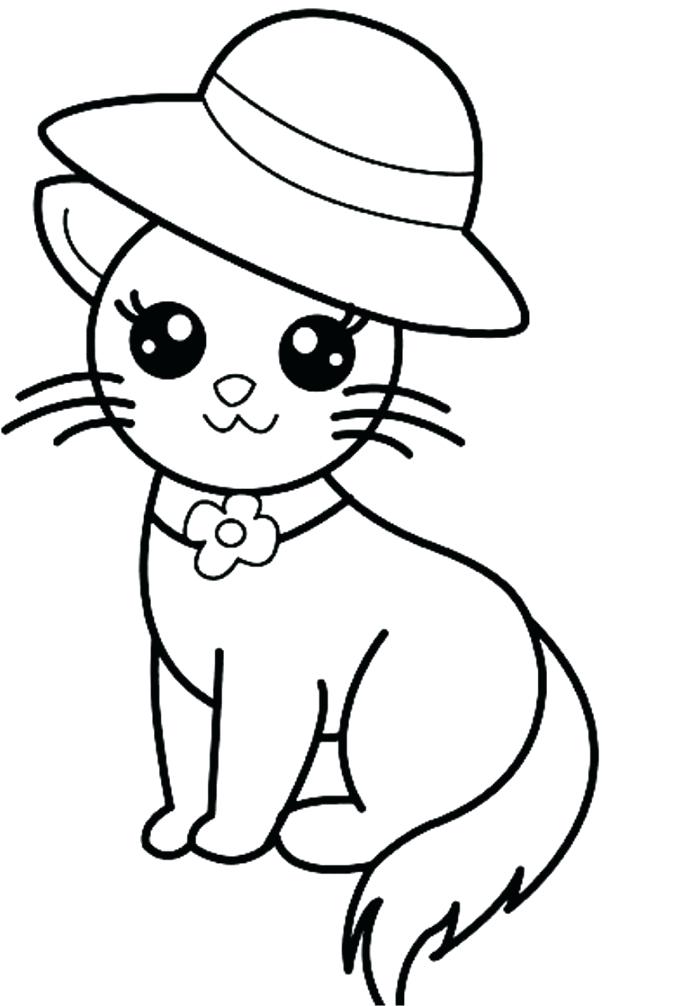 Cat Coloring Pages For Preschoolers at GetDrawings | Free download