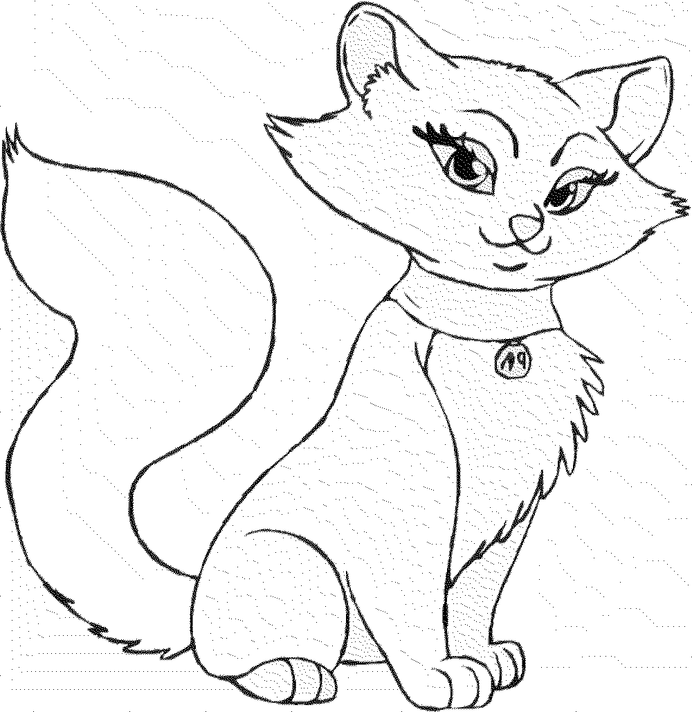 Cat Coloring Pages Kids at GetDrawings | Free download