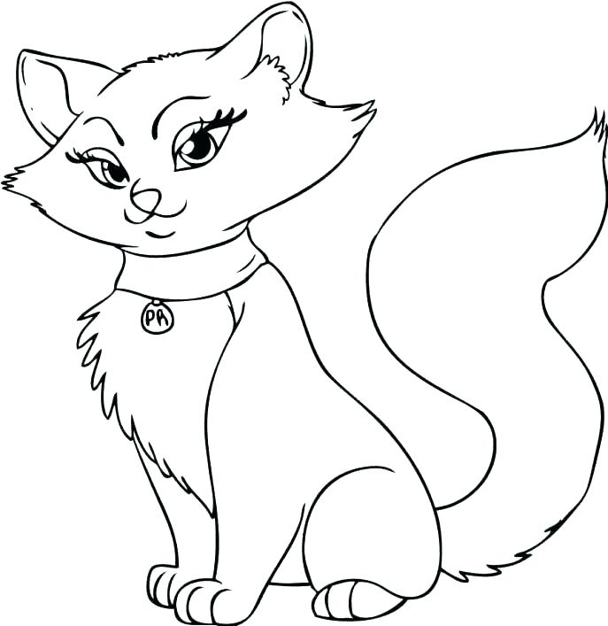 Cat Picture Coloring Page at GetDrawings | Free download