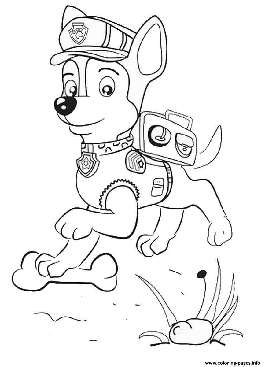 Chase Paw Patrol Coloring Page at GetDrawings | Free download
