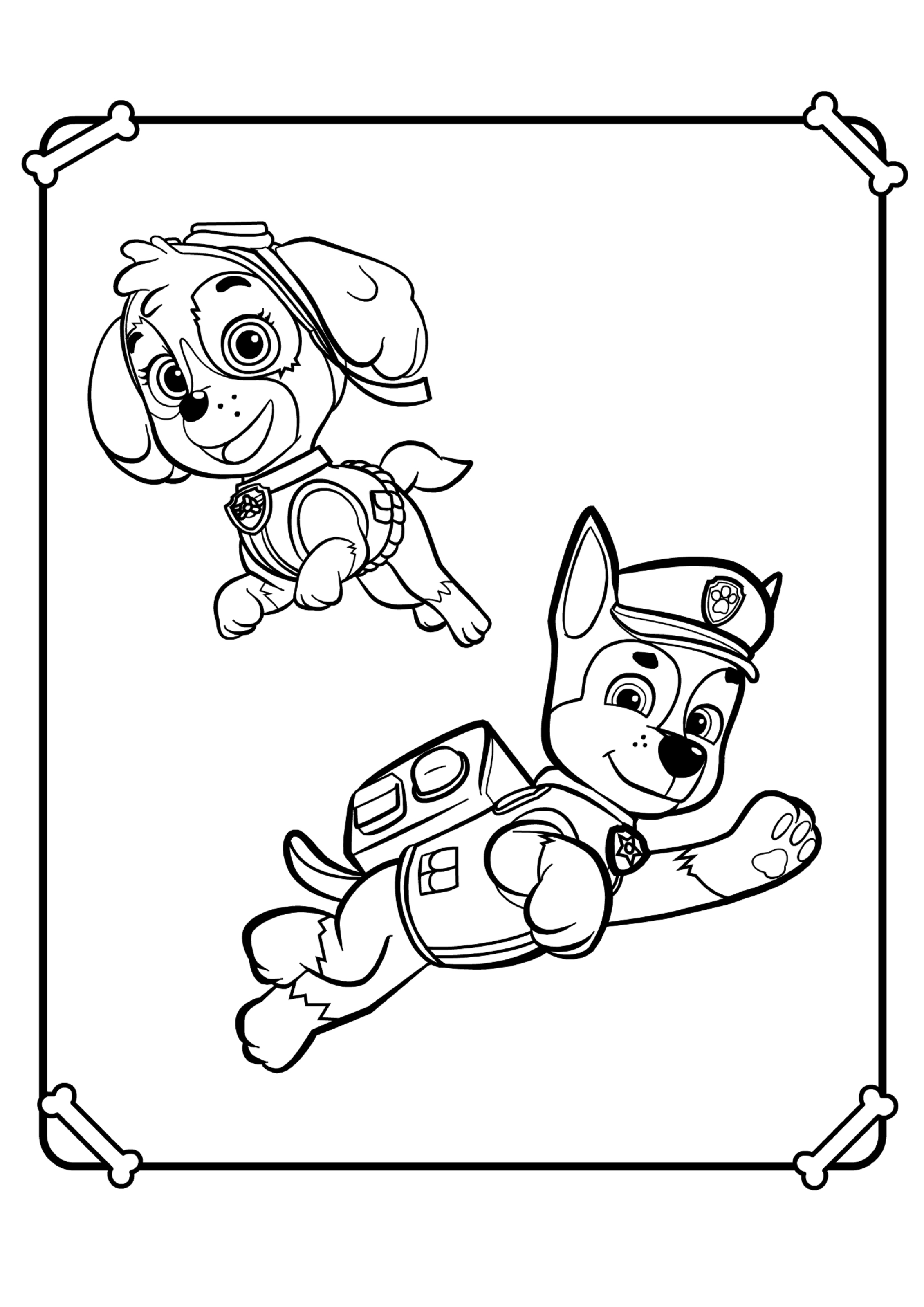 chase paw patrol coloring pages at getdrawings  free download