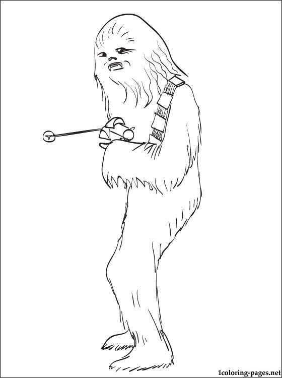 560x750 Star Wars Chewbacca Printable Page To Color Coloring Pages.