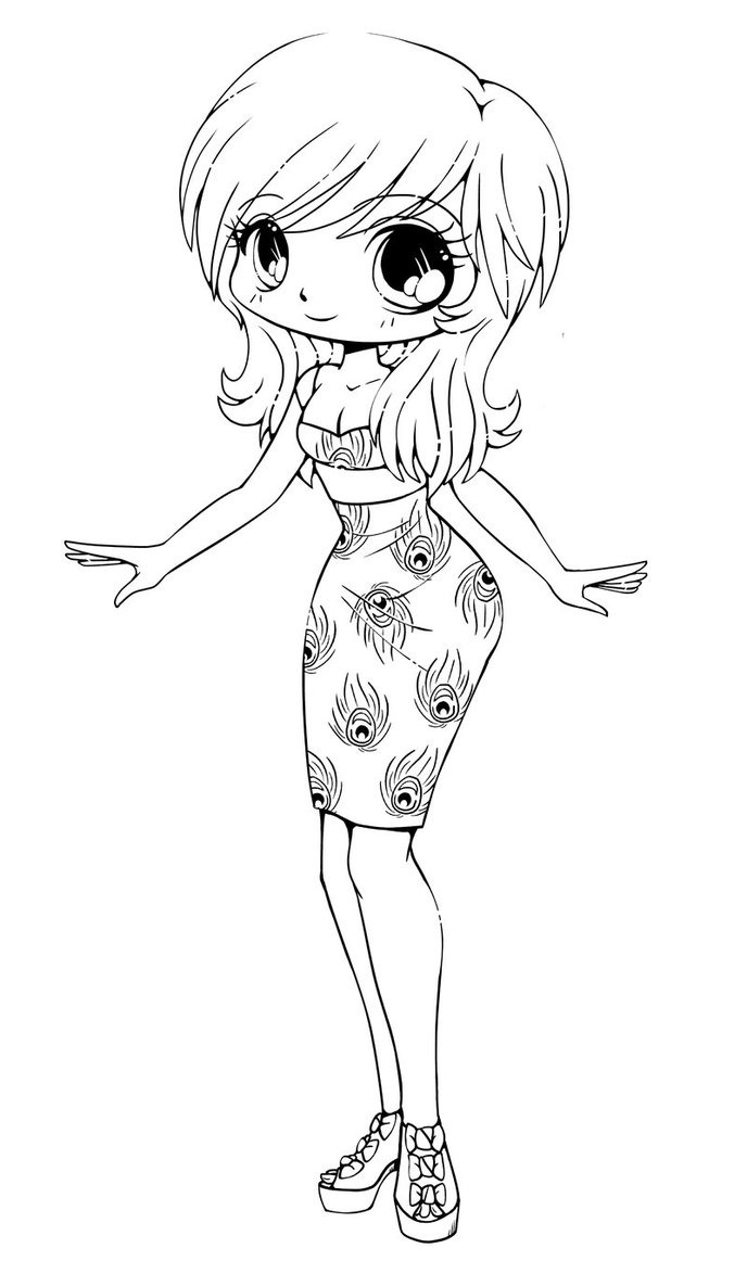 Chibi Coloring Pages To Print at GetDrawings | Free download