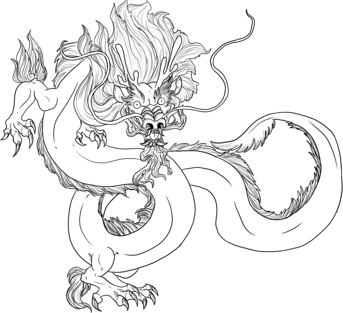 Chinese Dragon Coloring Pages At Getdrawings Free Download