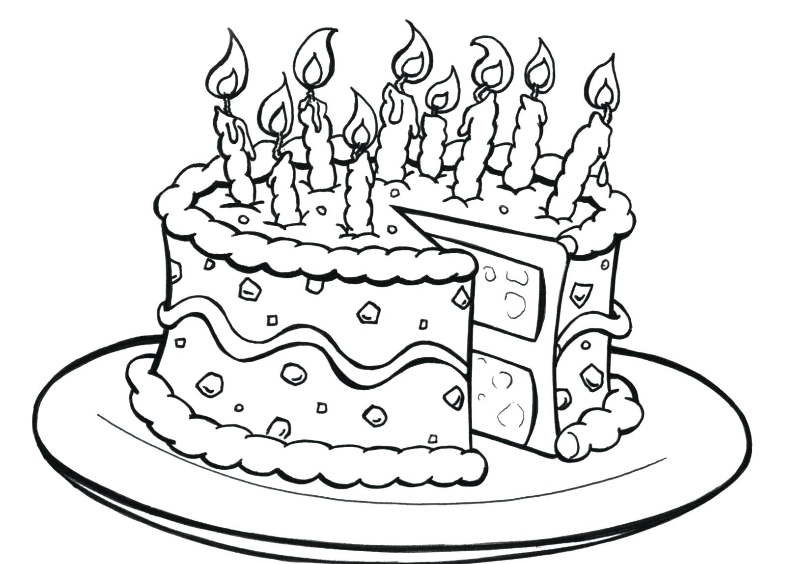 Chocolate Cake Coloring Page at GetDrawings | Free download