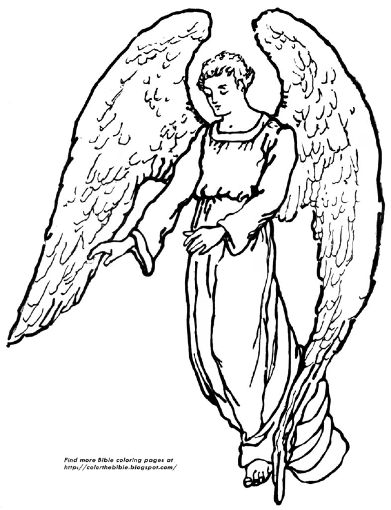 Ангел хранитель раскраска