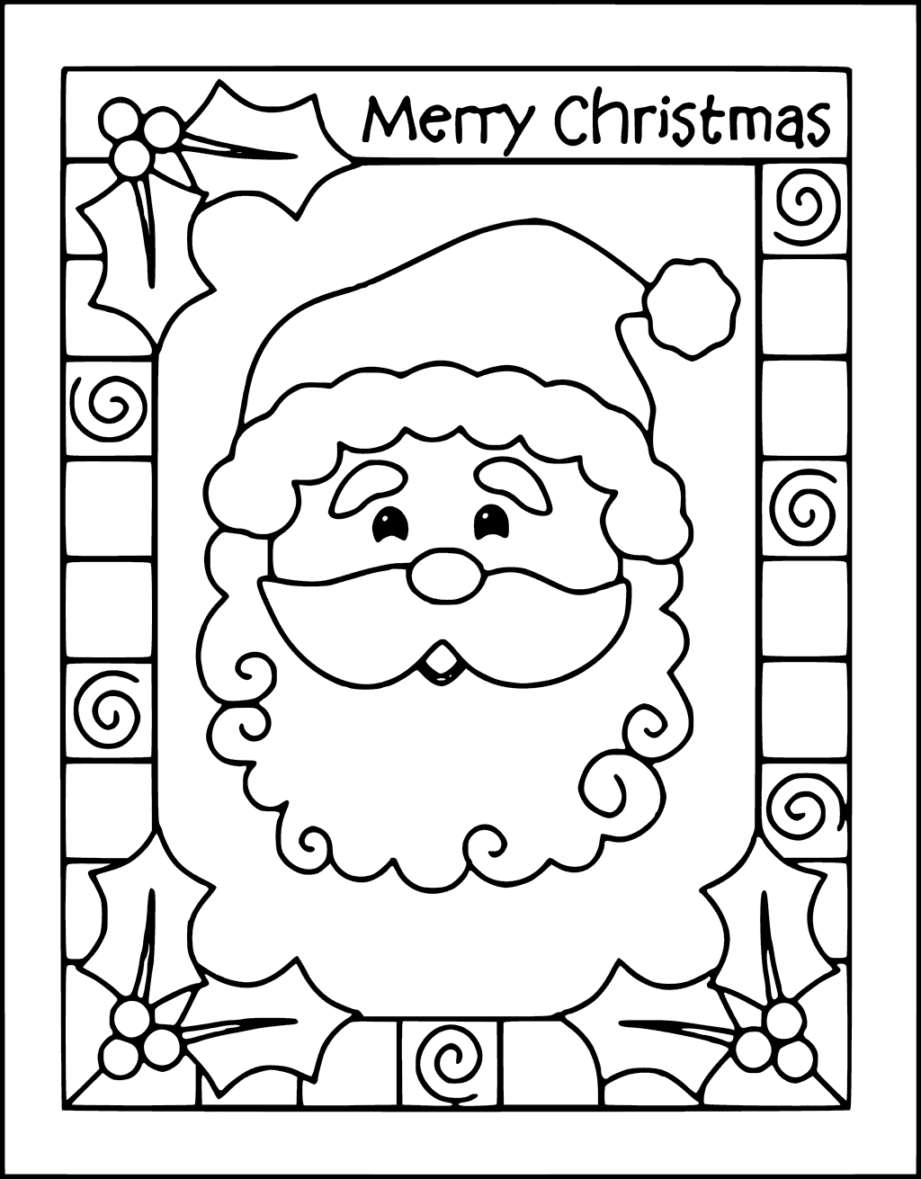 Christmas Card Coloring Pages At GetDrawings Free Download