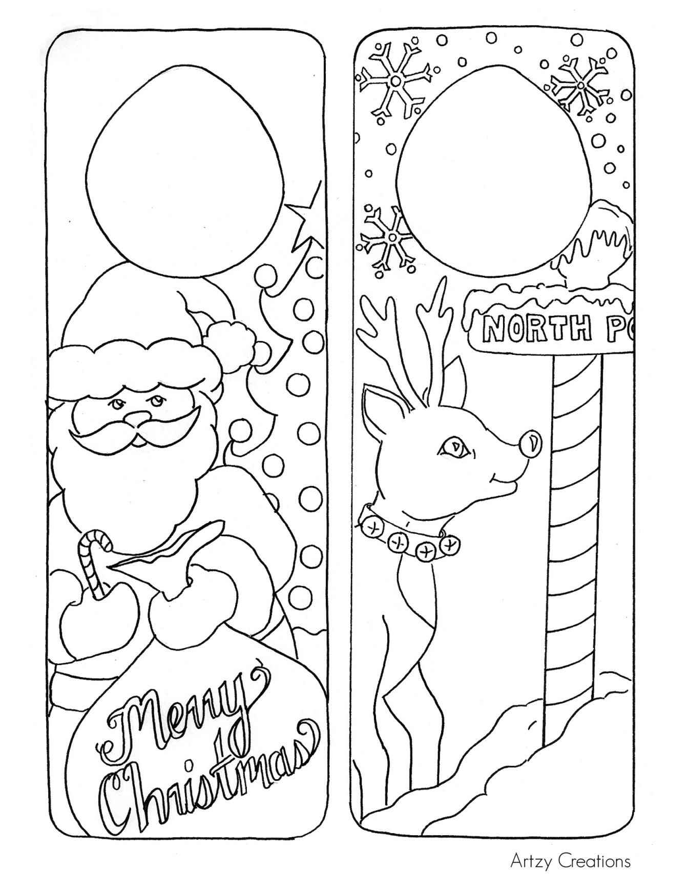 Printable Christmas Cards To Color Pdf Free