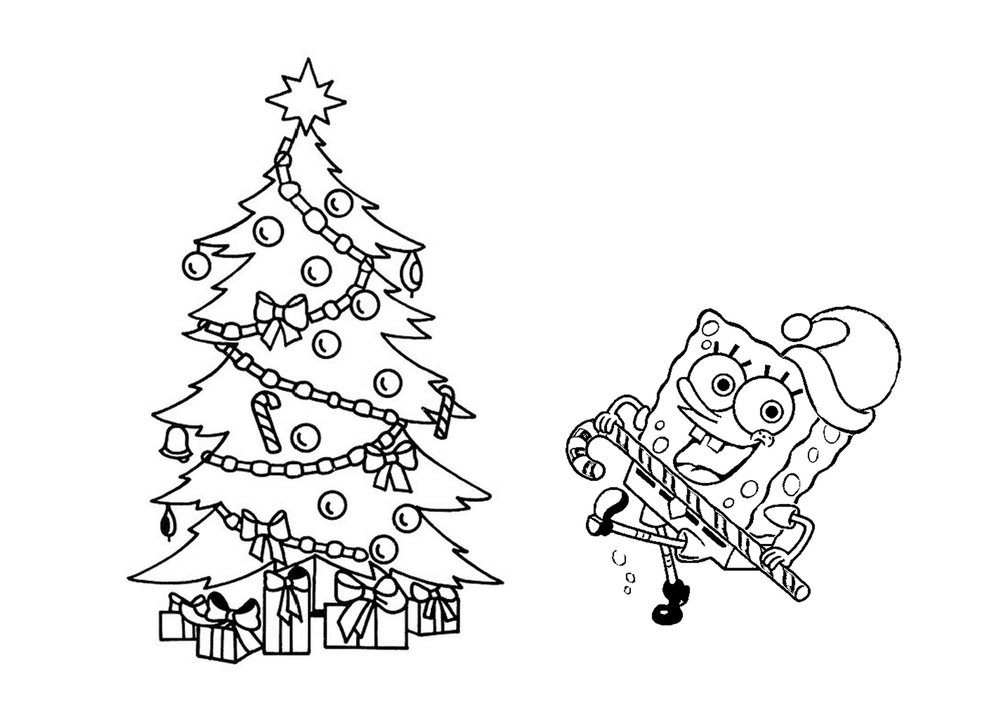 Christmas Coloring Pages Black And White at GetDrawings Free download