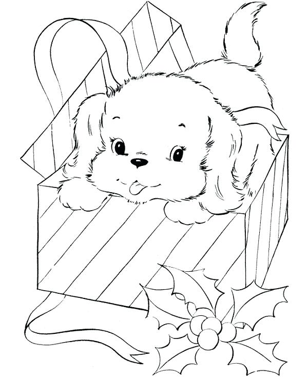 Christmas Coloring Pages Puppy at GetDrawings Free download