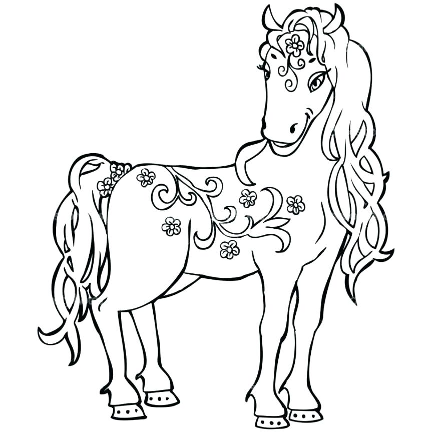 Christmas Horse Coloring Pages At GetDrawings Free Download