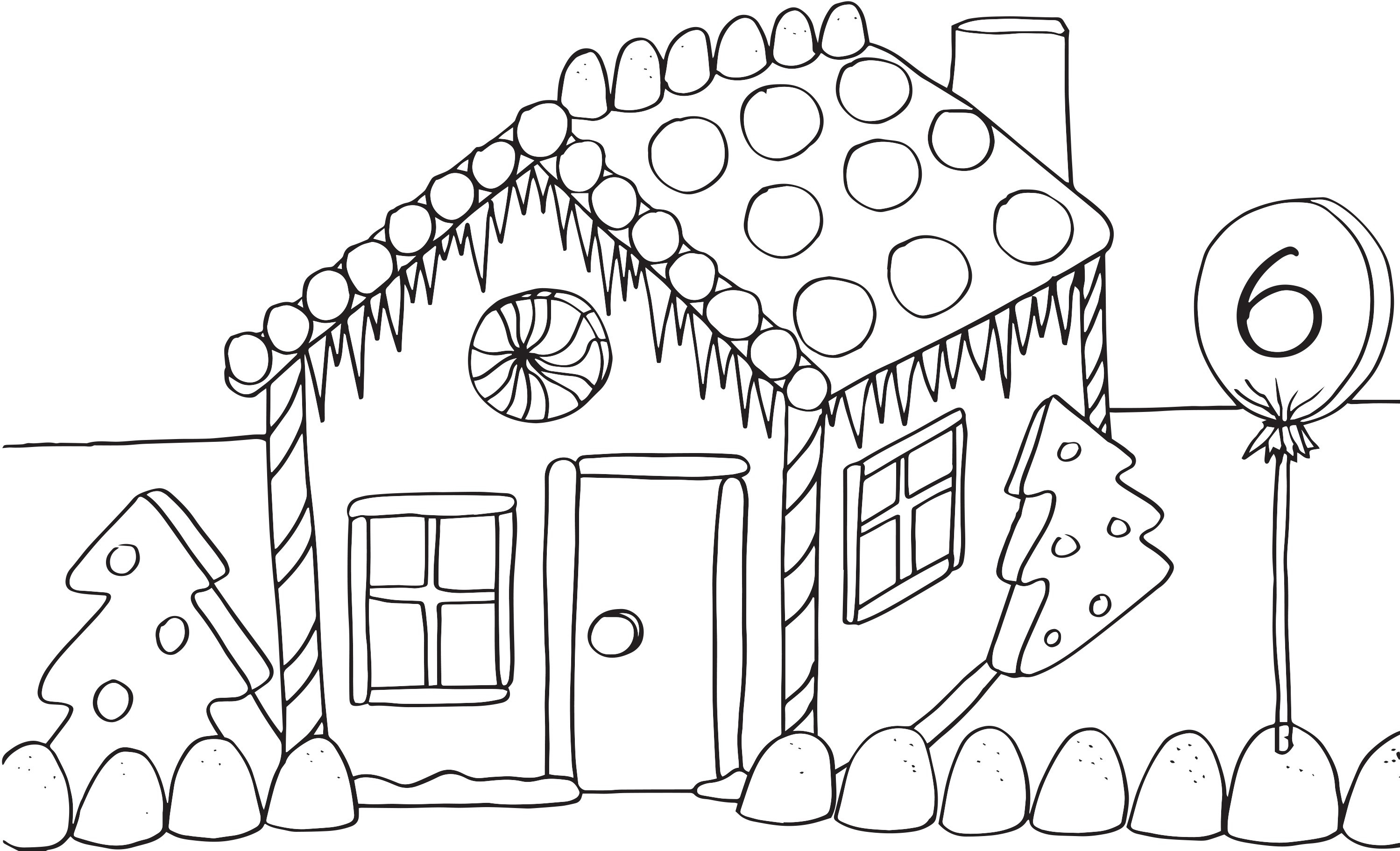 Christmas House Coloring Pages at GetDrawings | Free download