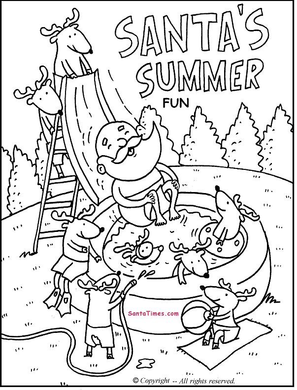 Christmas In July Coloring Pages at GetDrawings | Free download