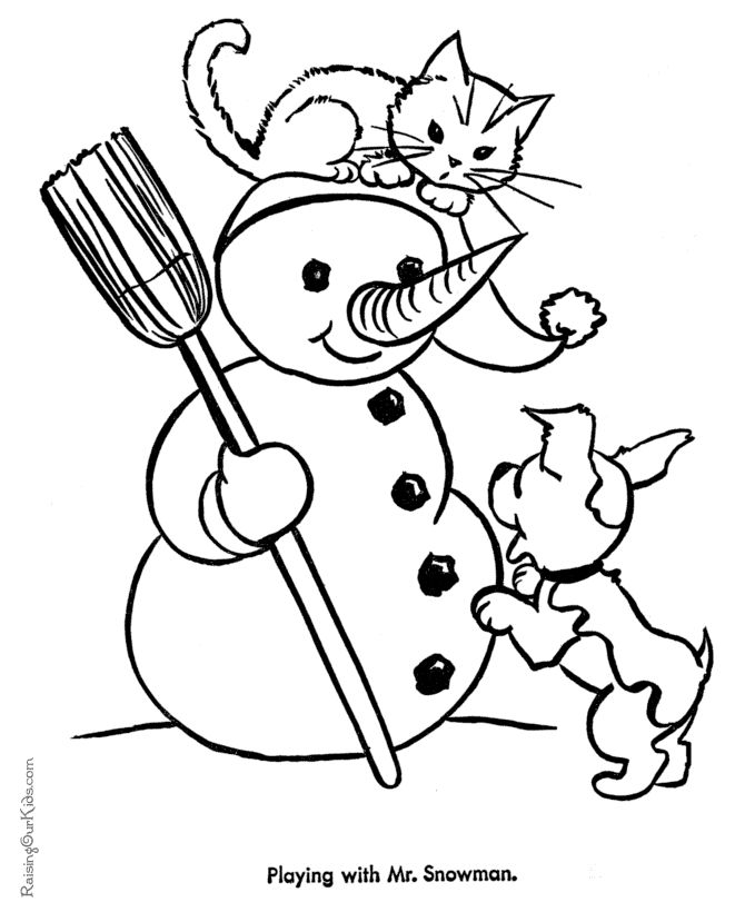 Christmas Kitten Coloring Pages at GetDrawings | Free download