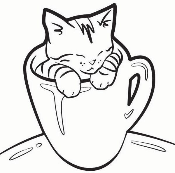 Christmas Kitten Coloring Pages At Getdrawings Free Download