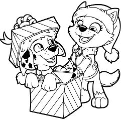 Christmas Paw Patrol Coloring Pages at GetDrawings | Free download
