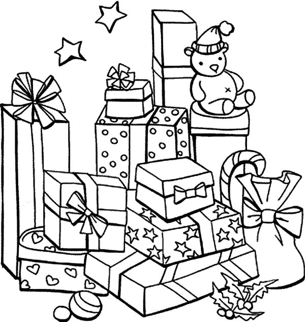 Christmas Present Coloring Pages at GetDrawings | Free download