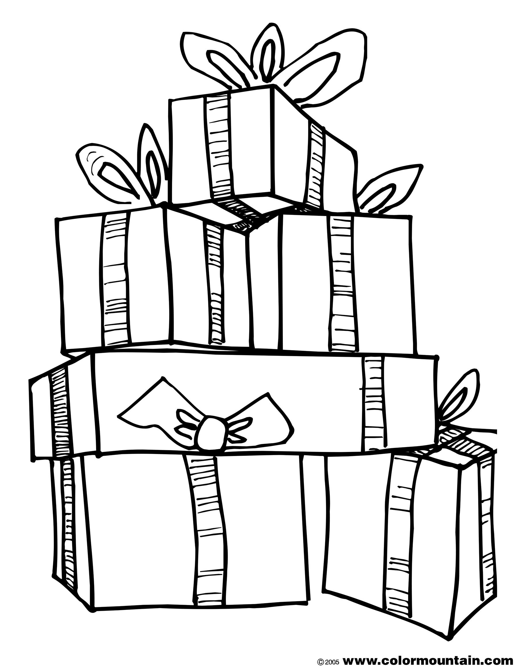 Christmas Present Coloring Pages For Kids at GetDrawings | Free download