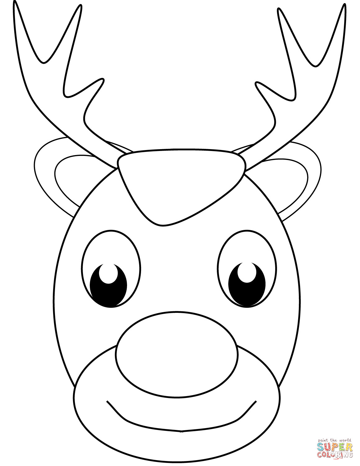 Christmas Reindeer Coloring Pages At Getdrawings Free Download