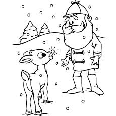 Santa And Rudolph Coloring Pages at GetDrawings | Free download