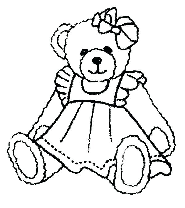 Christmas Teddy Bear Coloring Pages at GetDrawings | Free download