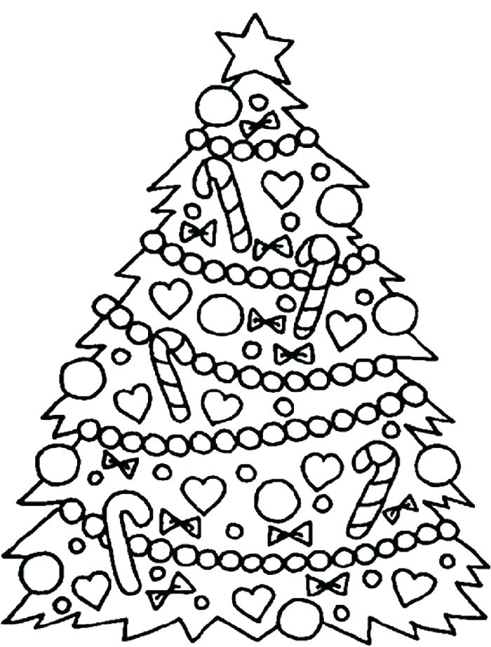 blank christmas tree coloring page
