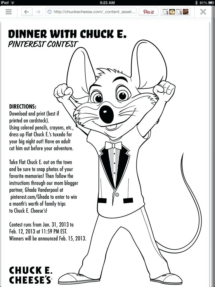 Chuck E Cheese Coloring Page at GetDrawings | Free download