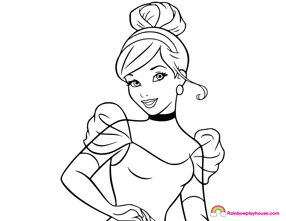 Cinderella Face Coloring Pages at GetDrawings | Free download