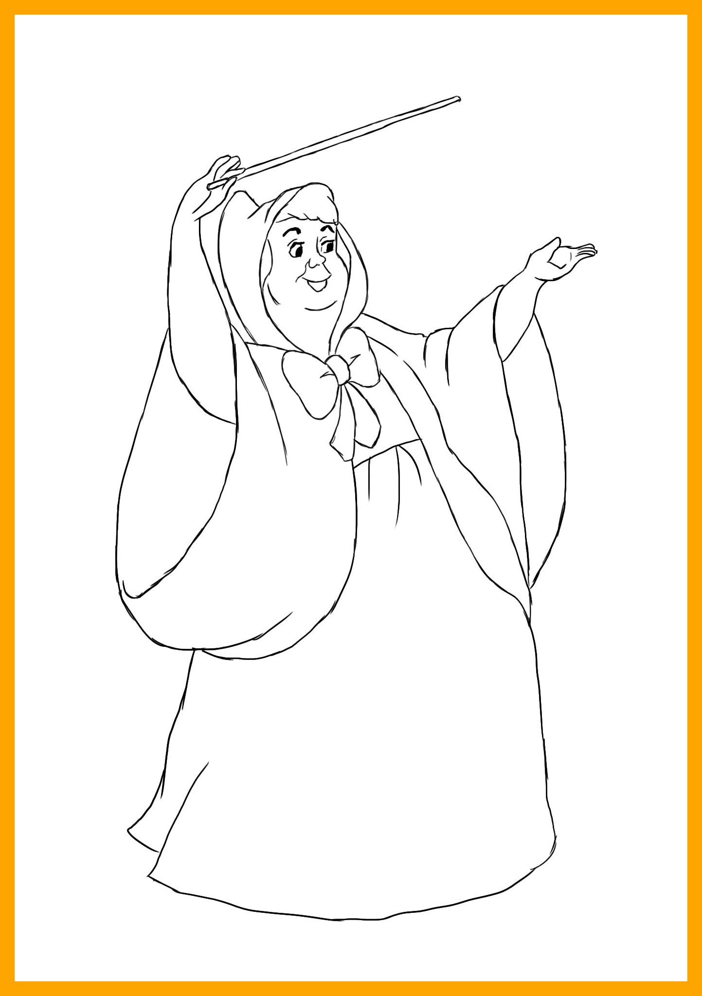 Cinderella Fairy Godmother Coloring Pages At Getdrawings Free Download