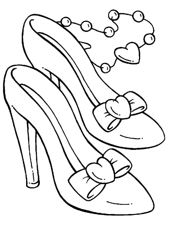 Cinderella Slipper Coloring Pages at GetDrawings | Free ...