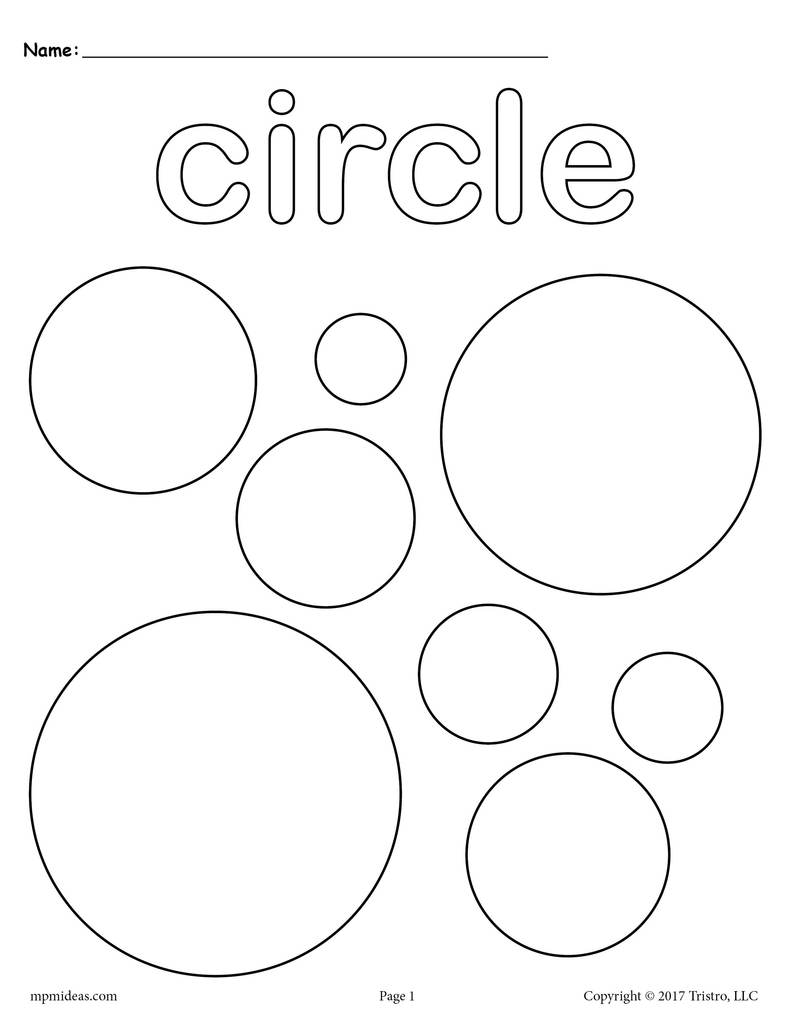 Circle Coloring Pages Preschool At Getdrawings Free Download