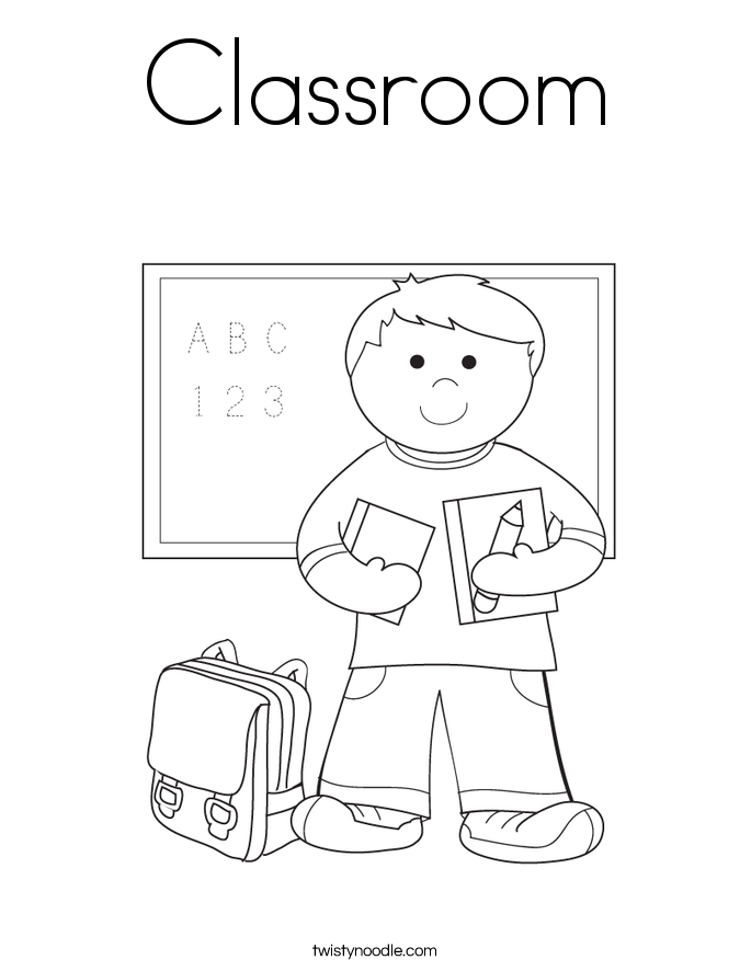 Classroom Coloring Pages At Getdrawings Free Download