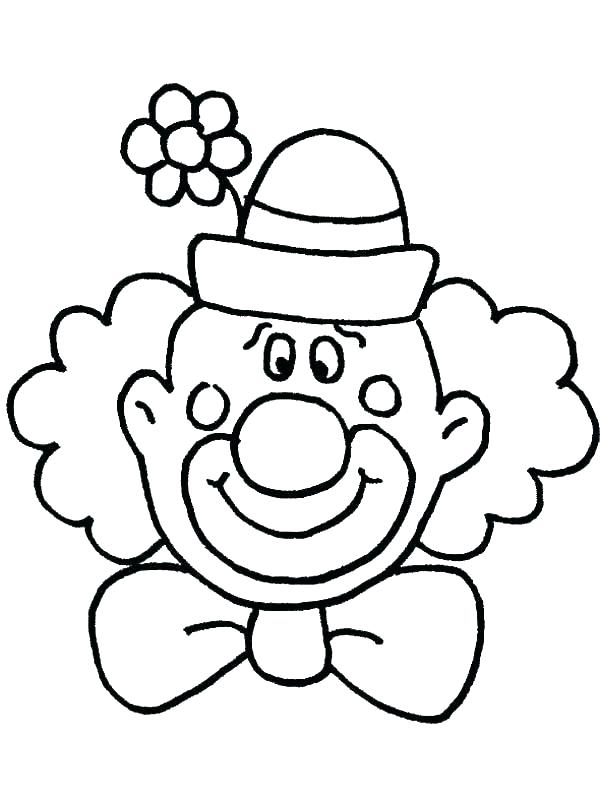 Clown Face Coloring Page At Getdrawings Free Download