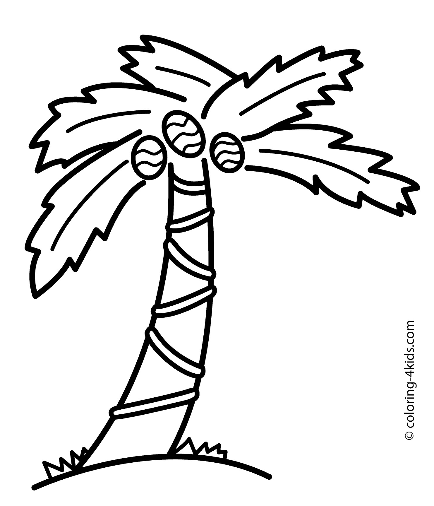 1483x1728 Nature Palm Tree Coloring Page For Kids Printable Free Bright.
