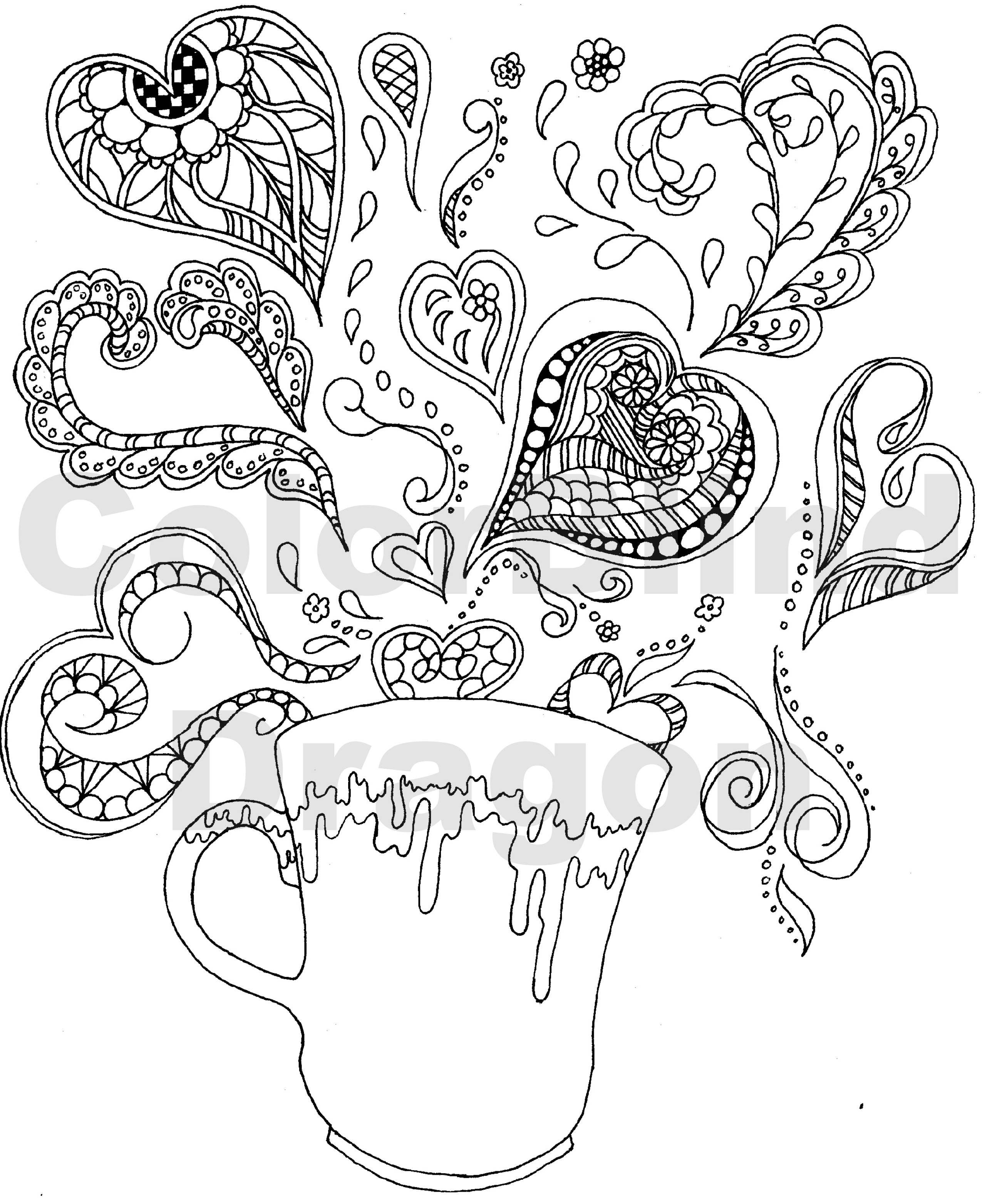 Featured image of post Coffee Cup Coloring Pages Choose a suitable color that compliments the coffee cup and fill background of your choice