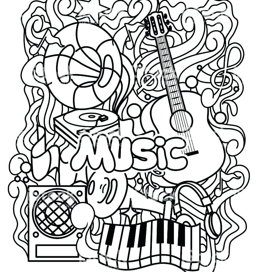 Free downloadable music coloring pages