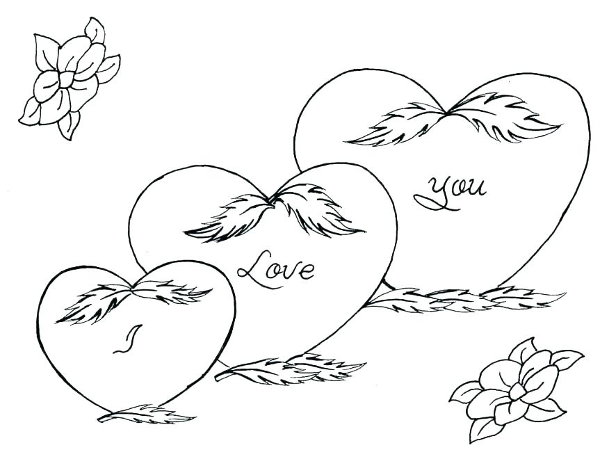 Coloring Pages Of Hearts With Wings And Roses at GetDrawings | Free