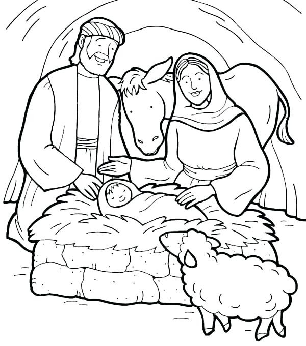 Coloring Pages Of Jesus In The Manger at GetDrawings | Free download