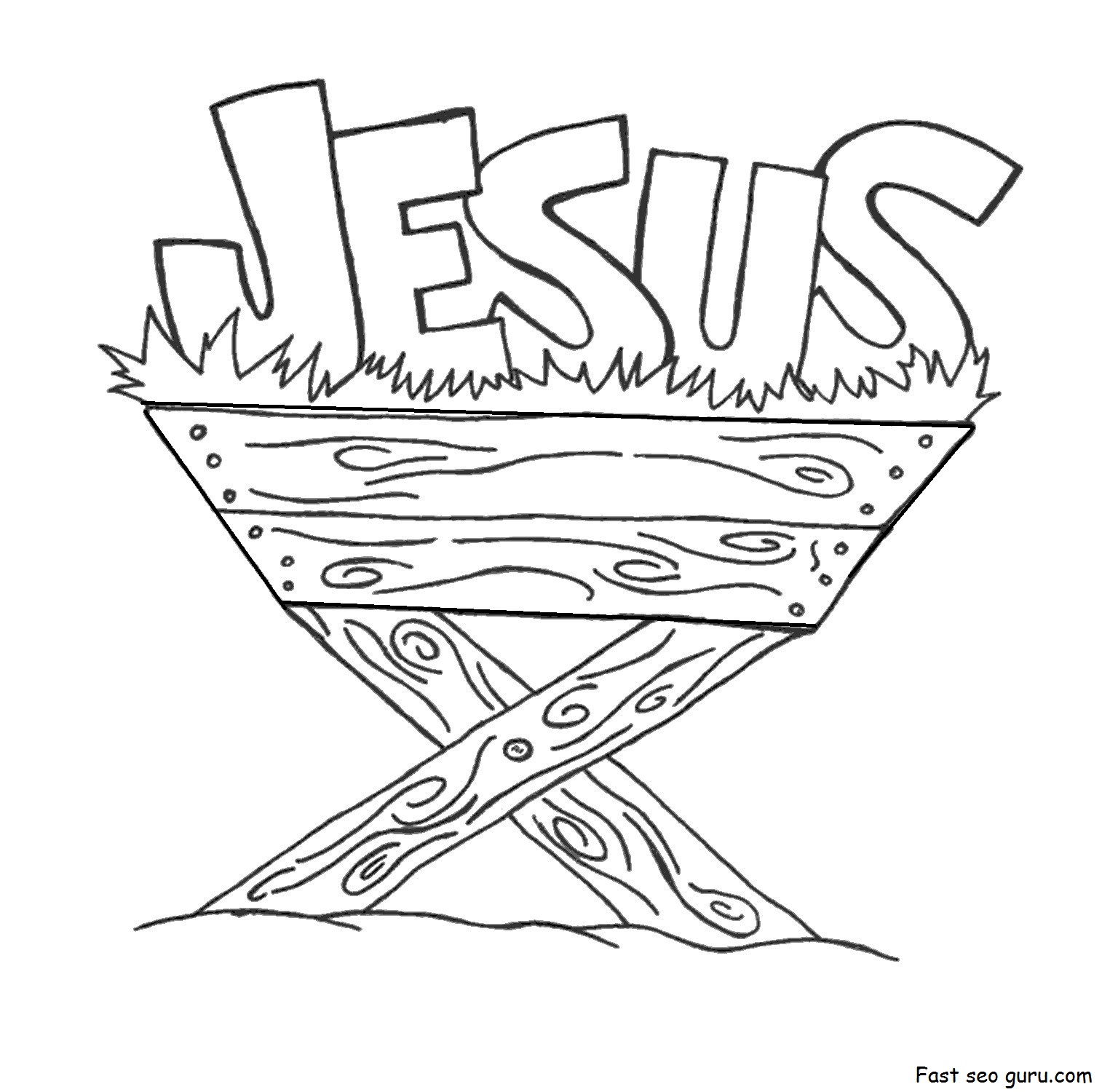 Coloring Pages Of Jesus In The Manger at GetDrawings | Free download